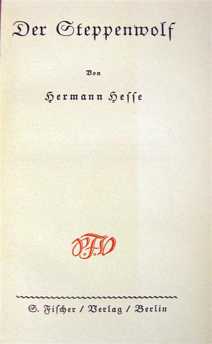 1 vol.  Hesse, Hermann. Der