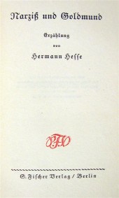 1 vol.  Hesse, Hermann. Narzis