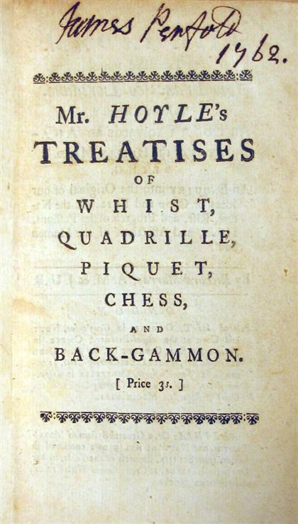 1 vol.  Hoyle, Edmond. Mr.