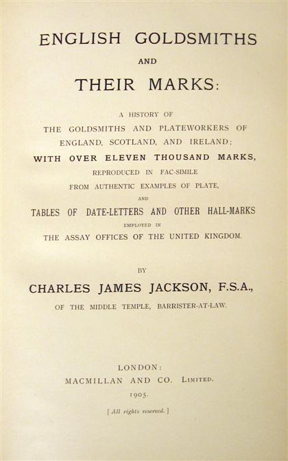 1 vol.  Jackson, C.J. English