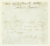 1 vol.  (John Brown Autograph