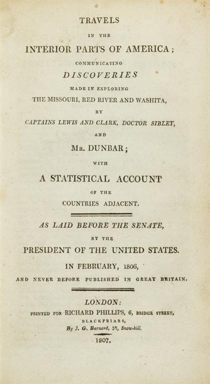 1 vol.  [Lewis, Meriwether;
