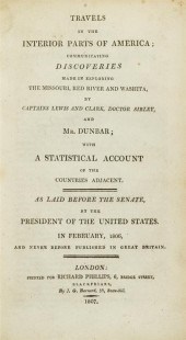 1 vol.  [Lewis, Meriwether; Cl
