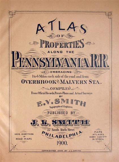 1 vol.  (Main Line Property Atlas.)