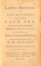 1 vol.  Maintenon, Madame de.