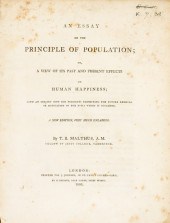 1 vol.  Malthus, T(homas) R(ob