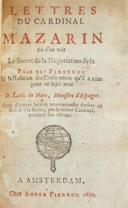 1 vol.  Mazarin, Cardinal Jules.