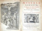 1 vol.  Missale Romanum, ex de