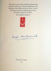 1 vol.  (Officina Bodoni.) Mac