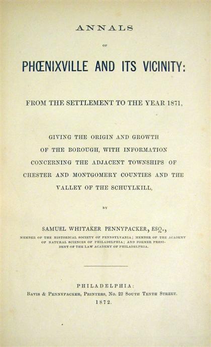 1 vol.  Pennypacker, Samuel