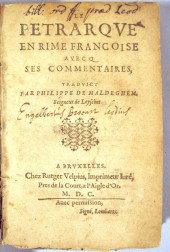 1 vol.   Petrarcha, Francesco.