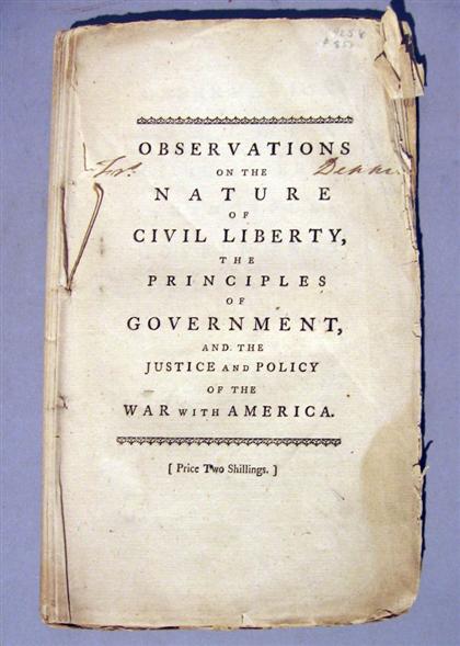1 vol.  Price, Richard.