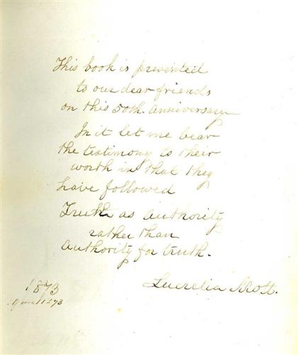 1 vol.  Quaker Autograph Manuscript