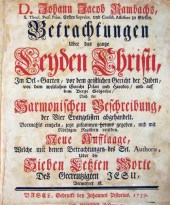 1 vol.  Rambach, Johann Jacob.