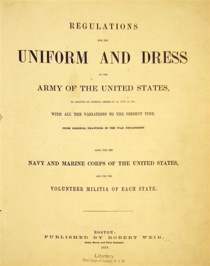 1 vol.  Regulations for The Uniform