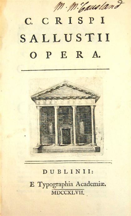 1 vol.  Sallustius Crispus,