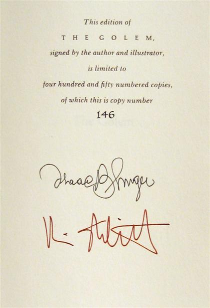1 vol.  Signer, Isaac Bashevis. The