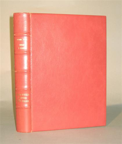 1 vol.  Spada, Antonio. Onori e