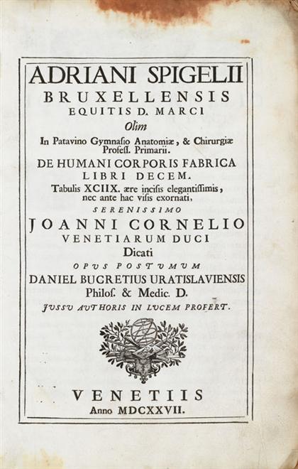 1 vol.  Spigelius, Adrianus. De
