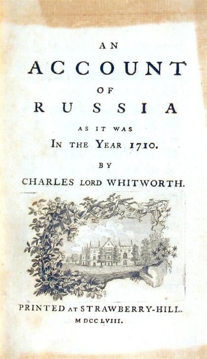 1 vol.  (Strawberry Hill Press.)
