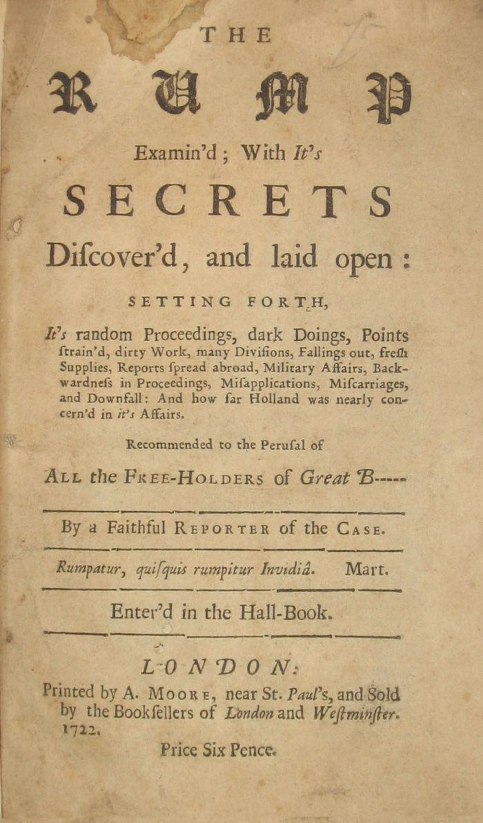 1 vol.  The Rump Examin'd; With Its