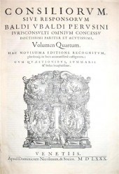 1 vol.  Ubaldi, Baldo degli. C