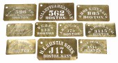 (10) 19th/20th C. Brass Boston