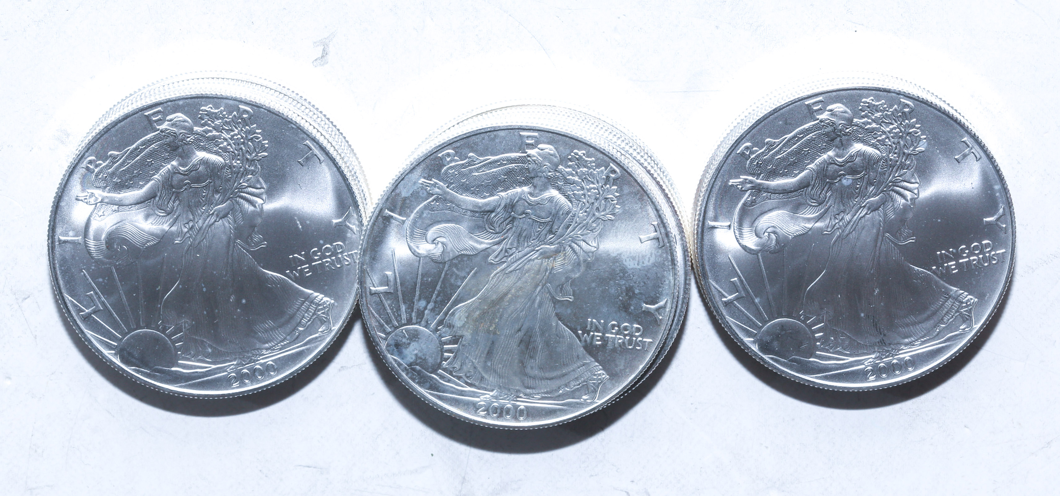 10 - 2000 SILVER EAGLES BU Year