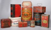 (10) Advertising tins, c/o Nea