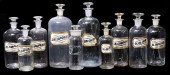(10) ANTIQUE COLORLESS GLASS A