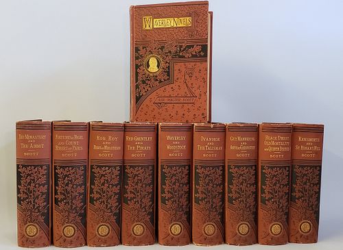 10 ANTIQUE HARD COVER VOLUMES BY