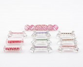 10 ART GLASS KNIFE RESTS, INCL