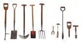 10 ASSORTED WOOD AND WROUGHT I