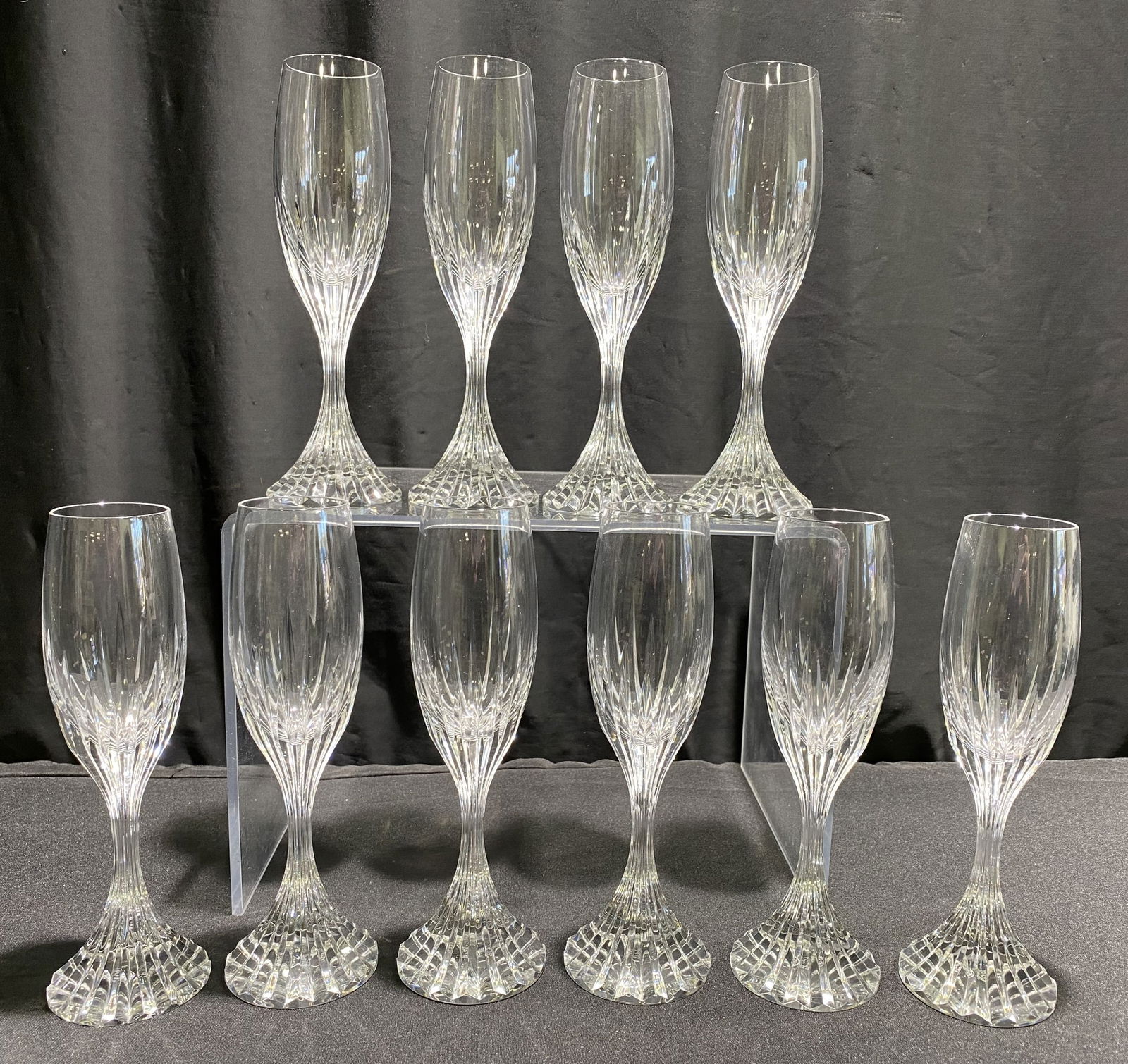 10 BACCARAT CRYSTAL MASSENA
