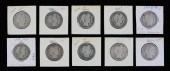 10 BARBER HALF DOLLARS1 1905 B