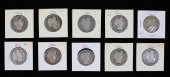 10 BARBER HALF DOLLARS2 1898 B