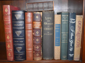 10 BOOKS WITH FOUR BEING LEATH
