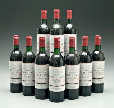 10 bottles 1982 red Bordeaux