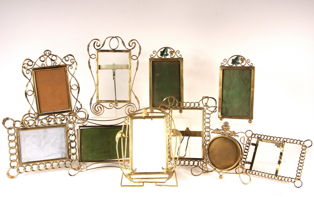 (10) BRASS TABLETOP FRAMES - (10)
