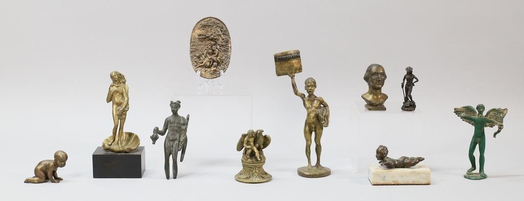 10 BRONZE AND SPELTER
