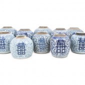10 Chinese Blue and White Porc