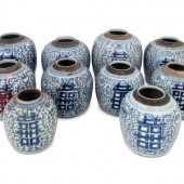 10 Chinese Blue and White Porc