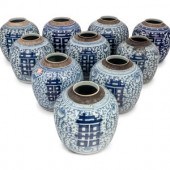 10 Chinese Blue and White Porc