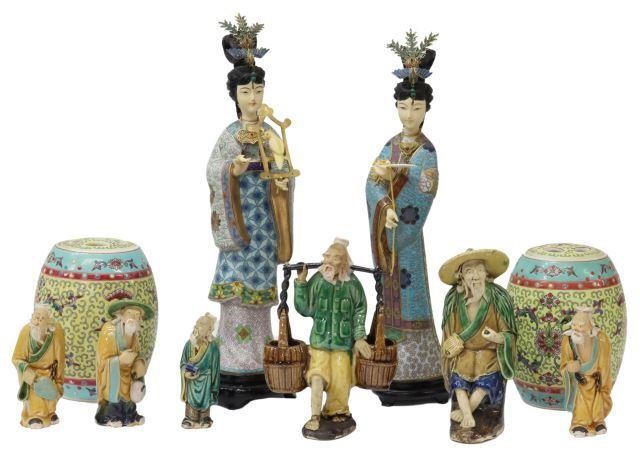 (10) CHINESE CERAMIC JARS,