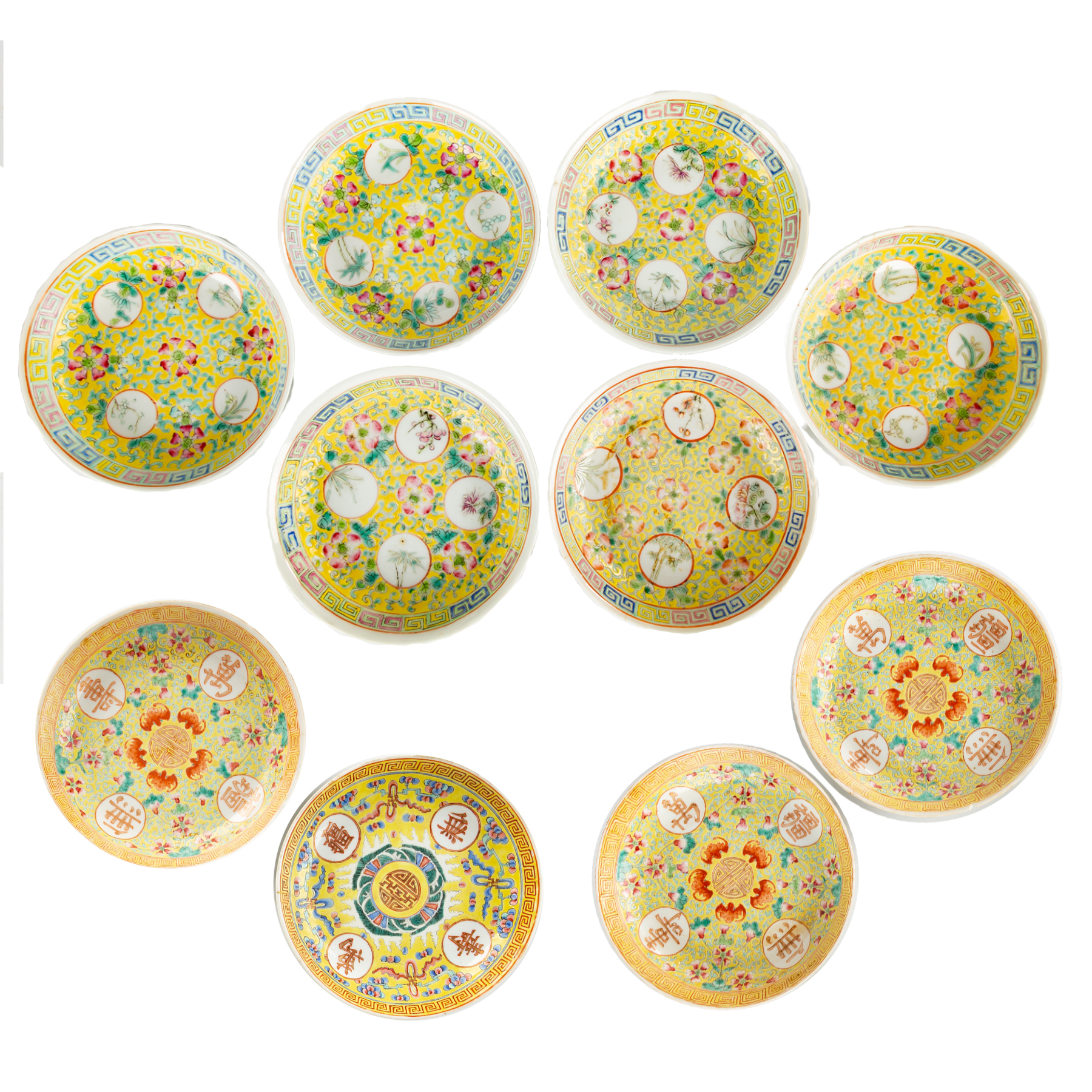 (10) CHINESE HAND PAINTED PORCELAIN