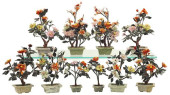(10) CHINESE HARDSTONE FLOWERI