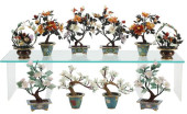 (10) CHINESE HARDSTONE FLOWERI
