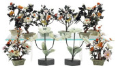 (10) CHINESE HARDSTONE FLOWERI