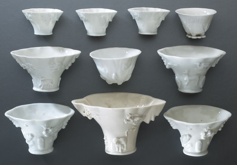 (10) Chinese Qing blanc de chine