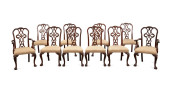 10 CHIPPENDALE STYLE MAHOGANY